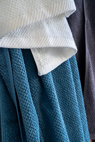 Simpli-Magic 79456 Popcorn Textured Bath Towels, 4 Pack, Blue