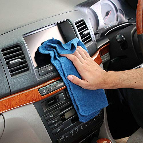 Simpli-Magic Cotton Shop Towels, Blue (Size: 14" x 12")