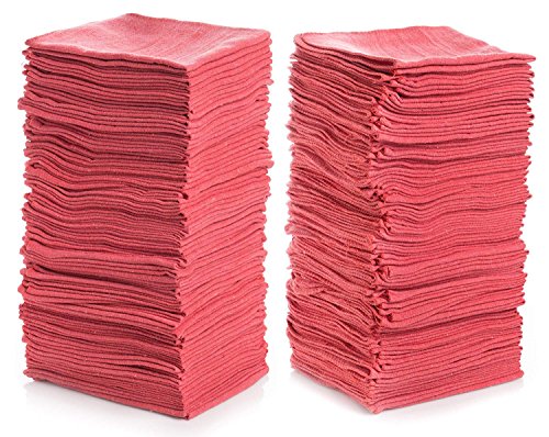 Simpli-Magic 79141 Shop Towels 14"x12", Pack of 150, Red