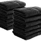 SIMPLI-MAGIC 79178 Cotton Hand Towels, 16"x27", Black, Not Bleach Proof, 12 Piece (Pack of 12, 144 Count Total)