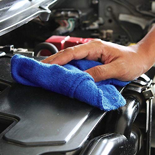 Simpli-Magic Cotton Shop Towels, Blue (Size: 14" x 12")