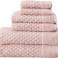 Simpli-Magic 79455 Diamond Bath Towels Set, 6 Piece Set, 2 Bath Towels, 2 Hand Towels, 2 Washcloths, Pink