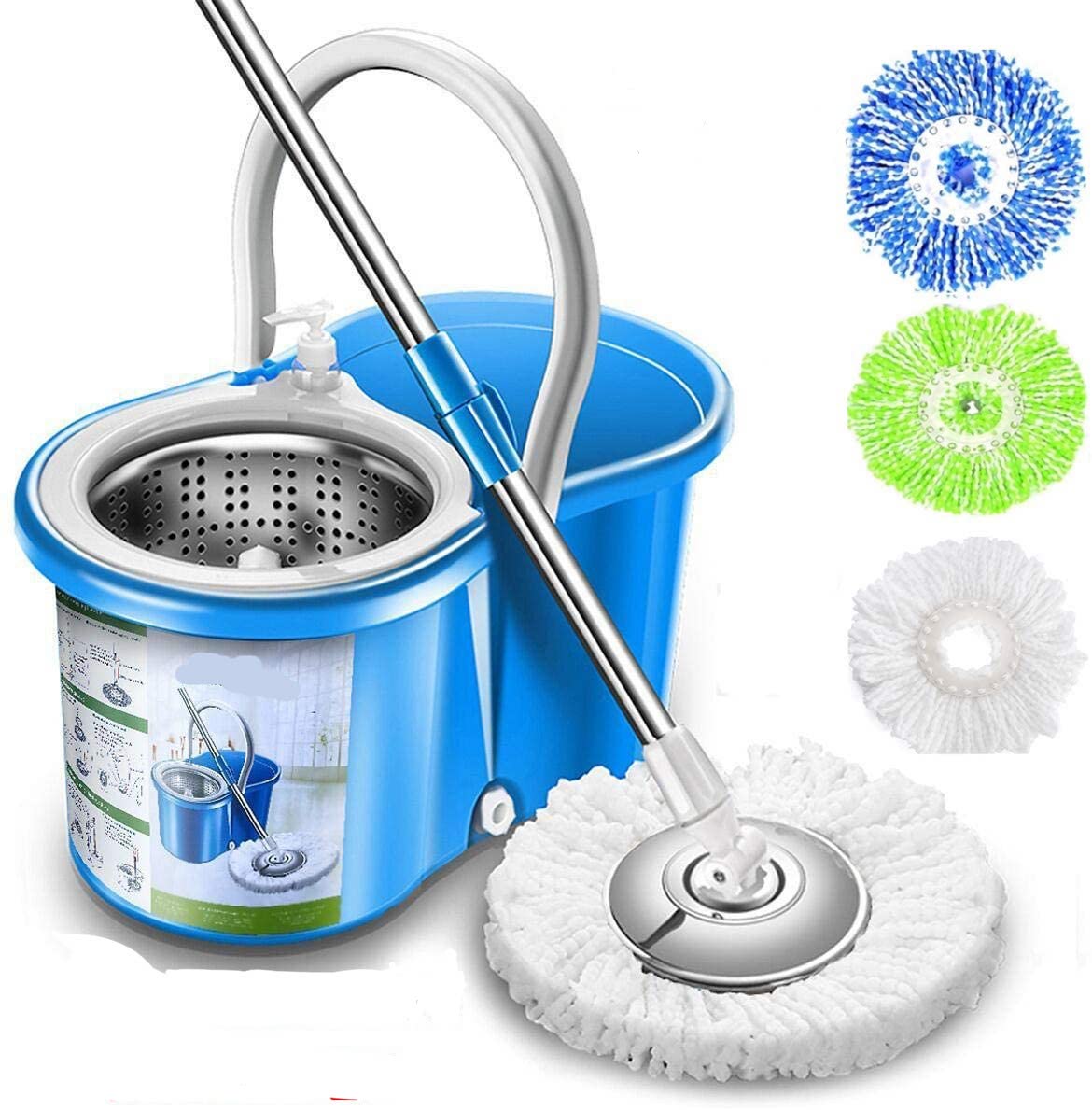 360 Spin Mop with Mop Heads Included