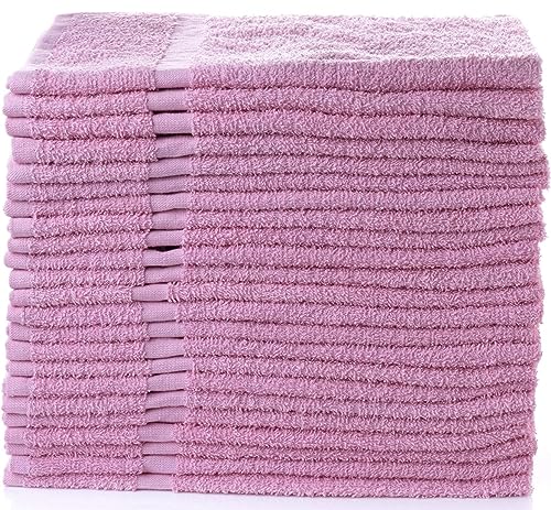 Simpli-Magic Cotton Set, Hand Towels, 16 in x 27 in, Pinky, Pack of 12