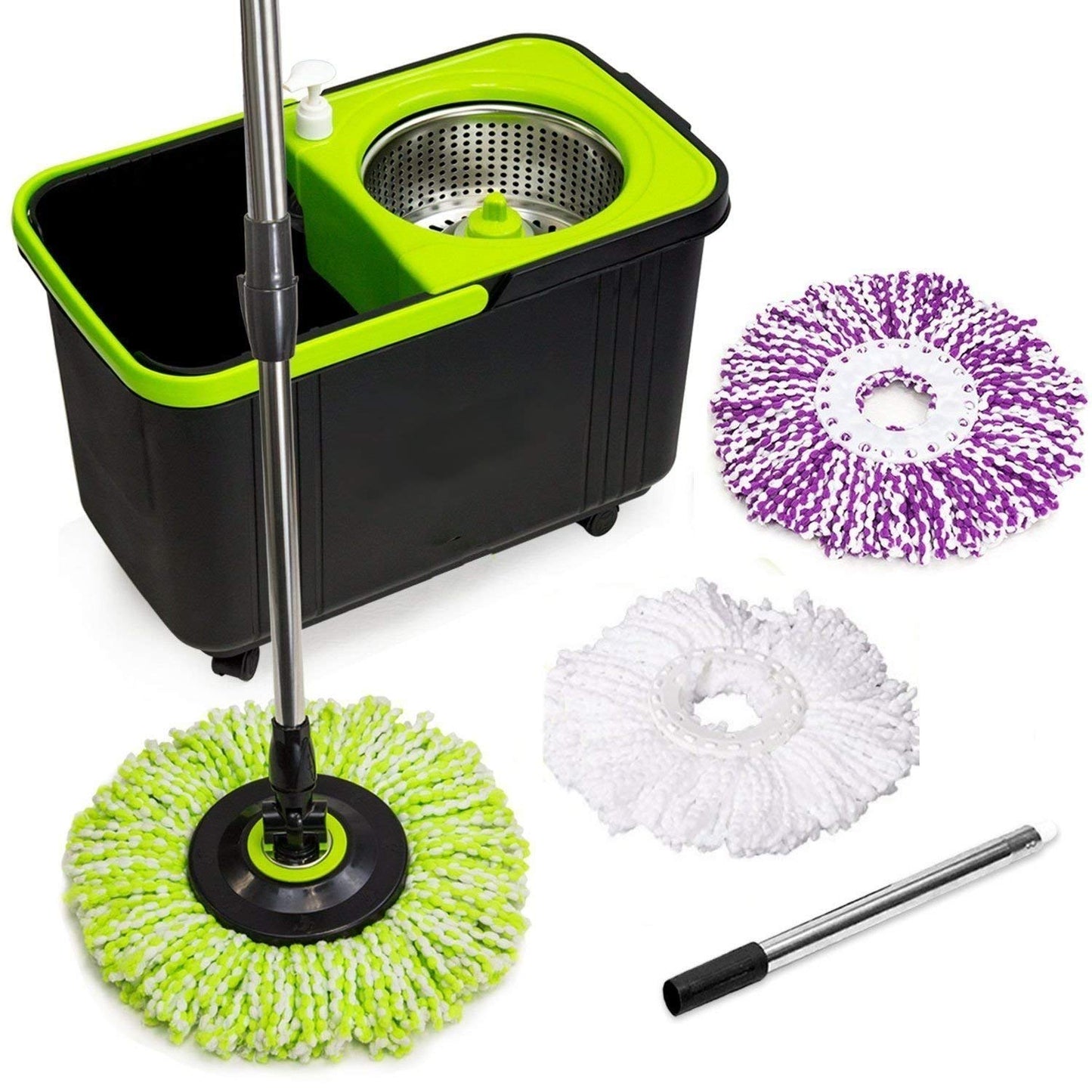 Spin Mop with 3 Mop Head Refills