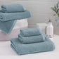 6 Piece Blue Popcorn Cotton Bath Towel Set (2 Bath Towels, 2 Hand Towels and 2 Washcloths)