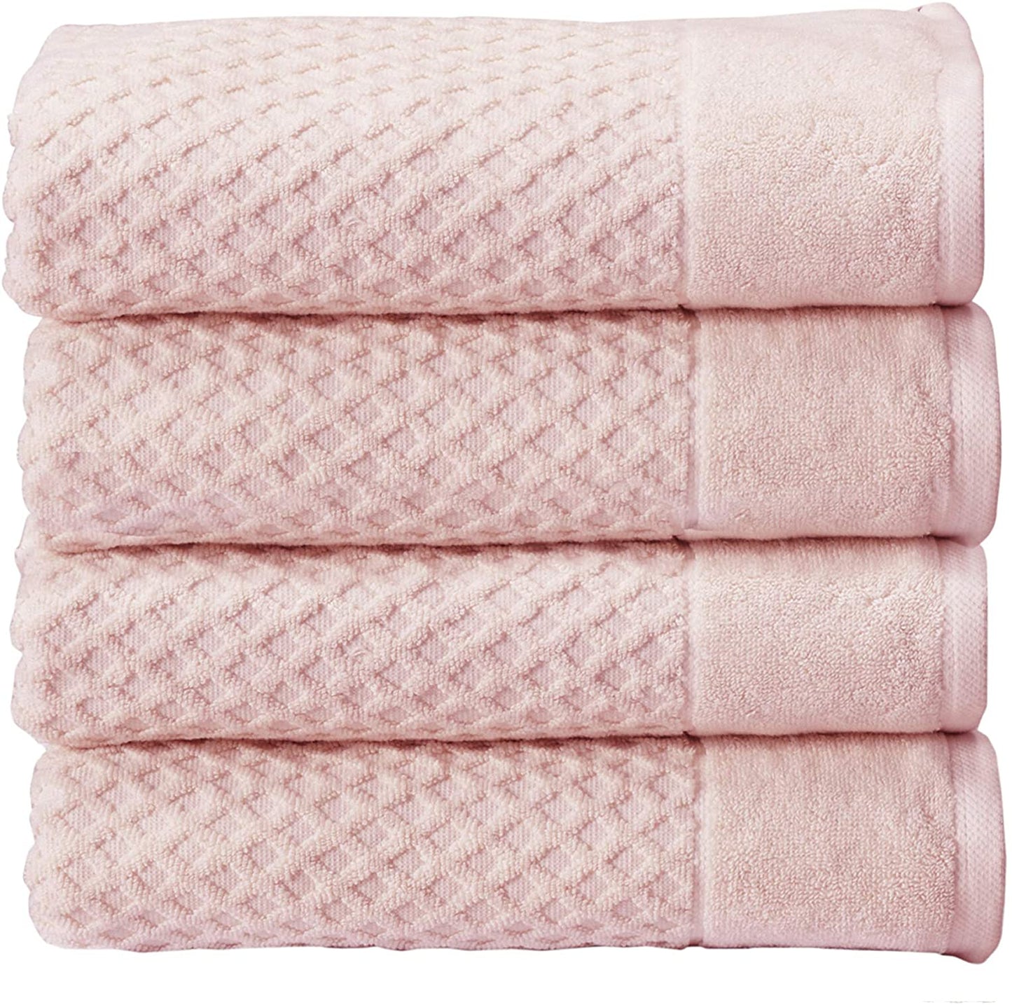 100% Cotton Pink Diamond Bath Towels (4-Pack)