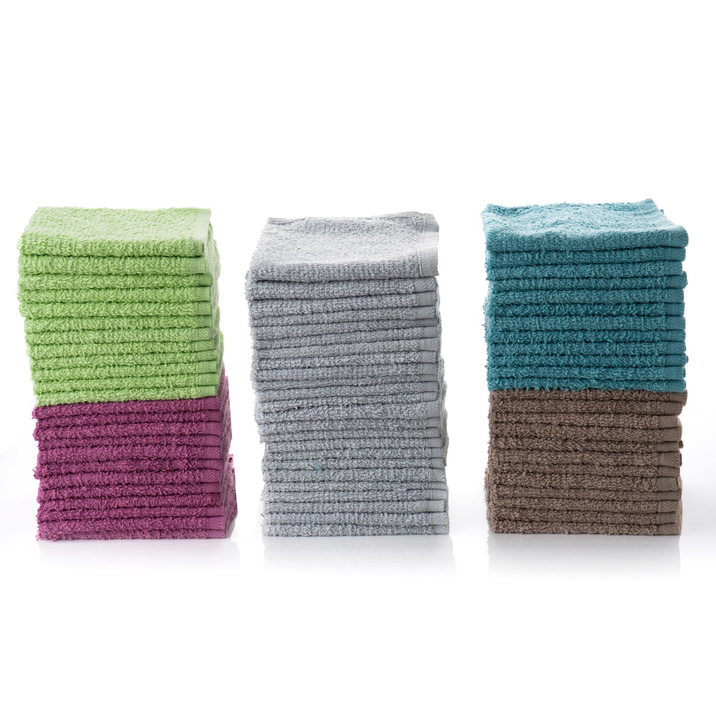 Simpli-Magic Multi-Color Cotton Washcloths (Size: 12" x 12")