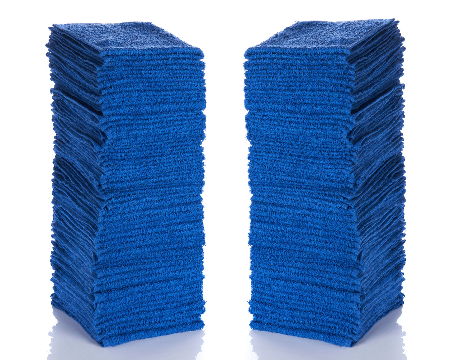 100% Cotton Blue Washcloths (Case of 480)
