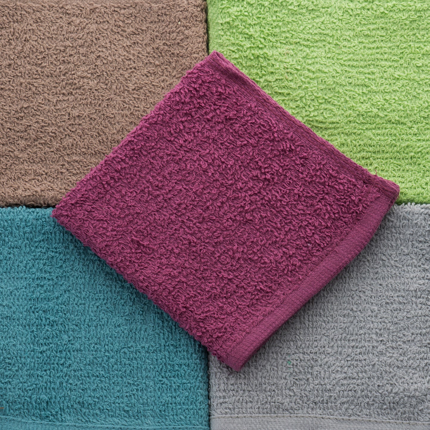 Simpli-Magic Multi-Color Cotton Washcloths (Size: 12" x 12")