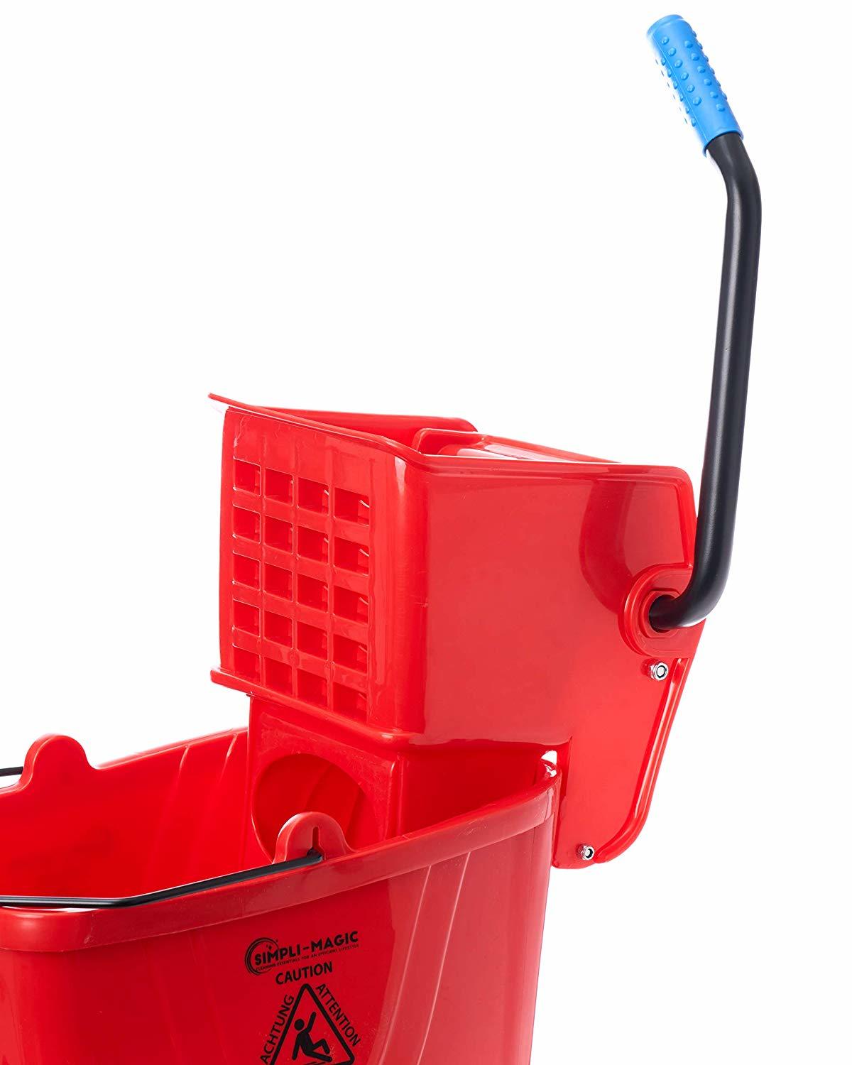 Red Mop Bucket with Wringer (26 Quart Capacity)