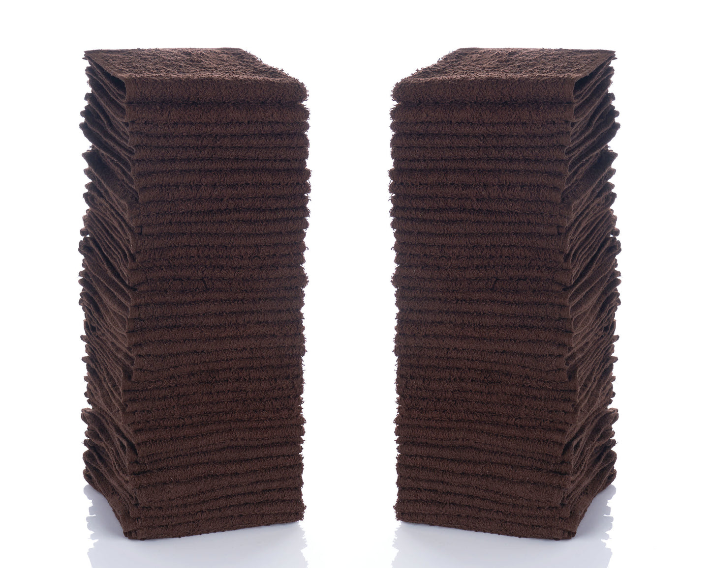 100% Cotton Brown Washcloths (Case of 480)