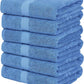 Bath Towels, Blue, 24 x 46 in. Towels for Pool, Spa, and Gym Lightweight and Highly Absorbent Quick Drying Towels