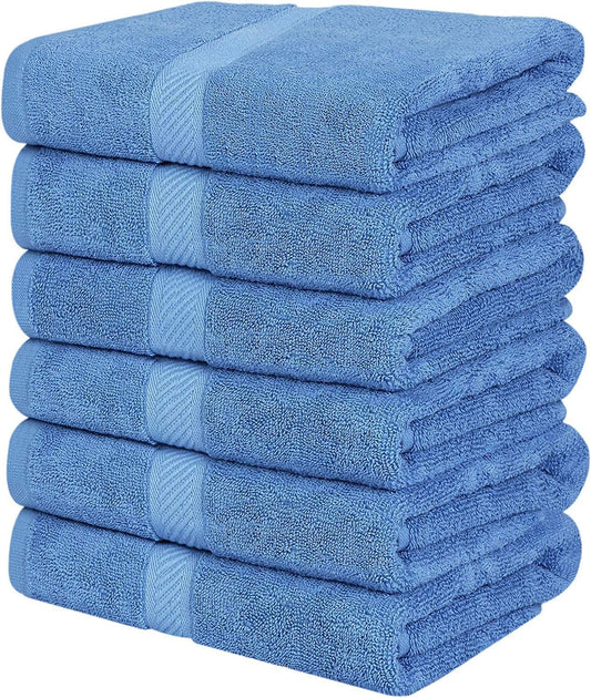 Bath Towels, Blue, 24 x 46 in. Towels for Pool, Spa, and Gym Lightweight and Highly Absorbent Quick Drying Towels