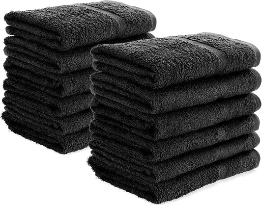 Black Hand Towels 12 Pack
